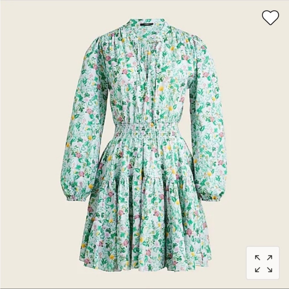 J Crew. POPOVER TUNIC DRESS IN WINTER GARDEN FLORAL. Sz S